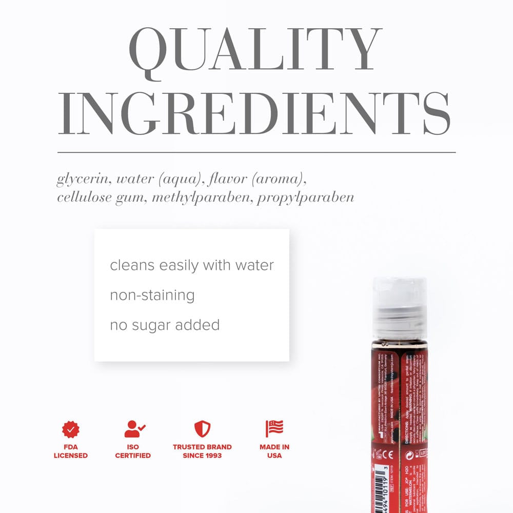 JO H2O Succulent Watermelon Lube - 30 mL - Watermelon Flavoured Water Based Lubricant - 30 ml Bottle