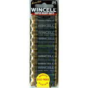 Wincell Super Heavy Duty AA Shrink 10Pk Battery