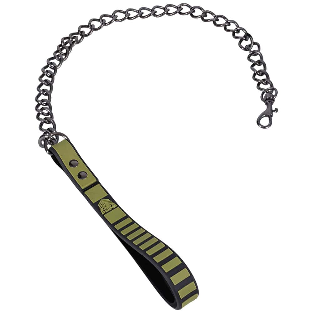 Fort Troff - Tactical Collar & Leash - Black/Green Restraint