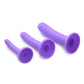 Tri-Play 3 Pc Purple Silicone Dildo Set