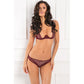 2 Pc With Love Half Cup Bra Set Burgundy