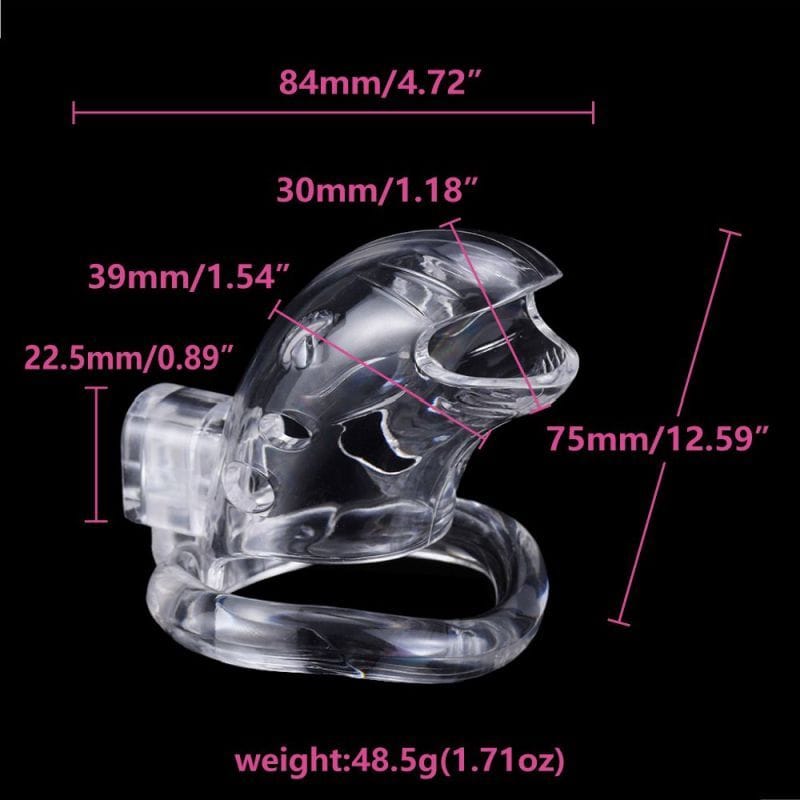 Brutus Shark Chastity Cage Clear