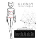 Glossy Dress Wetlook w Red Laces Julie