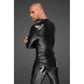 Power Wetlook Mens Jacket w Pleated PVC Epaulets
