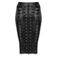 Power Wetlook Pencil Skirt w Long Zipper