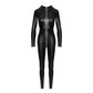 Power Wetlook Catsuit w Front Zipper