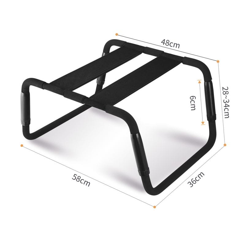 Sex Chair Adjustable Height Black PU Seat