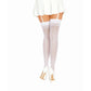 Dreamgirl Back Seam Sheer Thigh High Stockings White