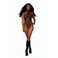 Dreamgirl Fetish  Fishnet Teddy w Harness Black