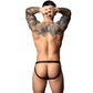 Male Power Snap Off Pouch Jock Black
