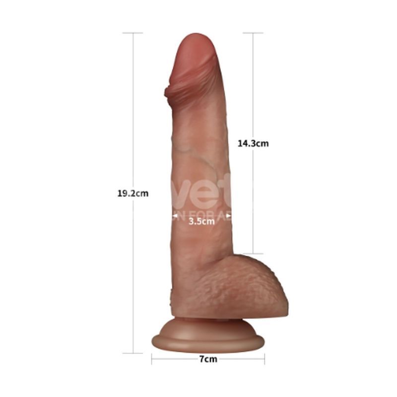 Sliding Skin Pro Dual Layer Silicone Dong 7.5in