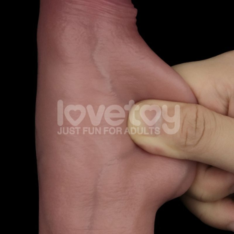 Sliding Skin Pro Dual Layer Silicone Dong 8.5in