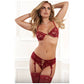 3 Pc Strappy HipHugger Garter Panty