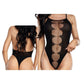 DreamGirl Fishnet Peek-A-Boo Teddy Black