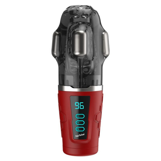 Hypershaker Automatic App Controlled LCD Masturbator Red