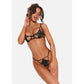 Luise Sublim 2 Pc Bra Panty Crotchless Set Black