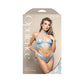 OPULENCE Halter Bralette & Pearl G-String SM - Light Blue - S/M Size