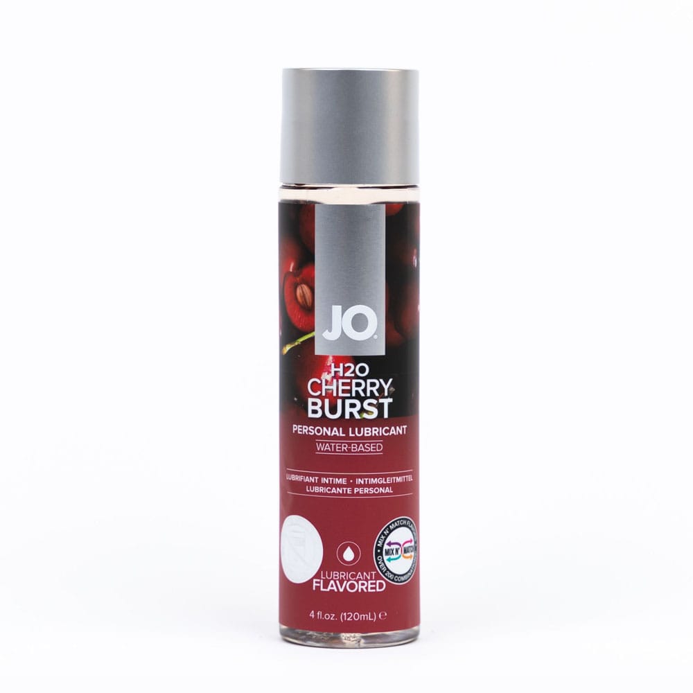 JO H2O Cherry Burst Lube - 120 mL - Cherry Flavoured Water Based Lubricant - 120 ml Bottle