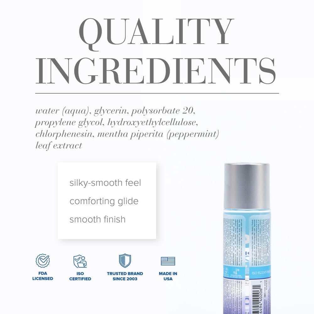 JO H2O Cooling Lube - 60 mL - Water Based Cooling Lubricant - 60 ml Bottle