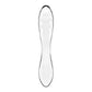 Satisfyer Dazzling Crystal 1 - Clear - Clear Glass Double Ended Dildo