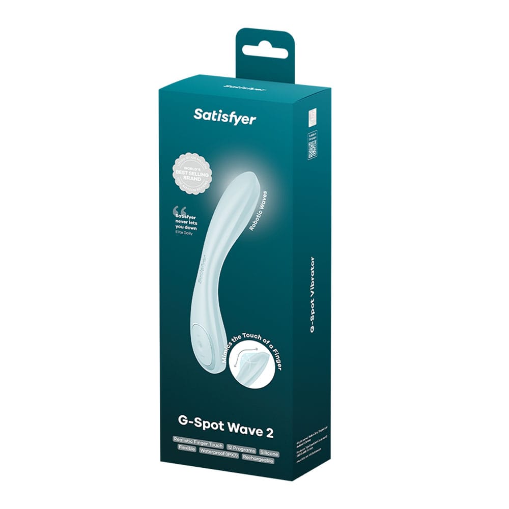 Satisfyer G-Spot Wave 2 - Ice Blue - Ice Blue 23.6 cm USB Rechargeable Flicking Tip Vibrator