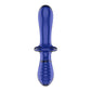 Satisfyer Double Crystal - Blue - Blue Glass Double Ended Dildo