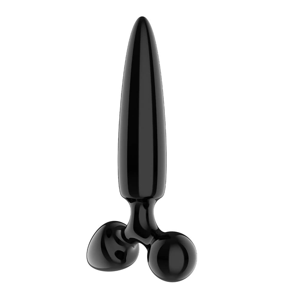 Satisfyer Triple Crystal 1 - Black - Black Glass 3-in-1 Butt Plug