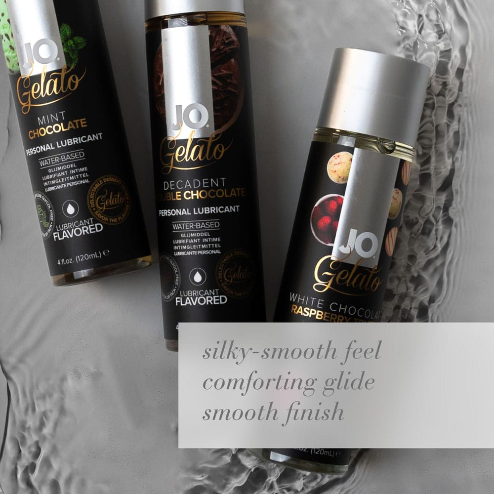 JO Gelato Decadent Double Chocolate Lubricant - 120 mL - Chocolate Flavoured Water Based Lubricant - 120 ml Bottle