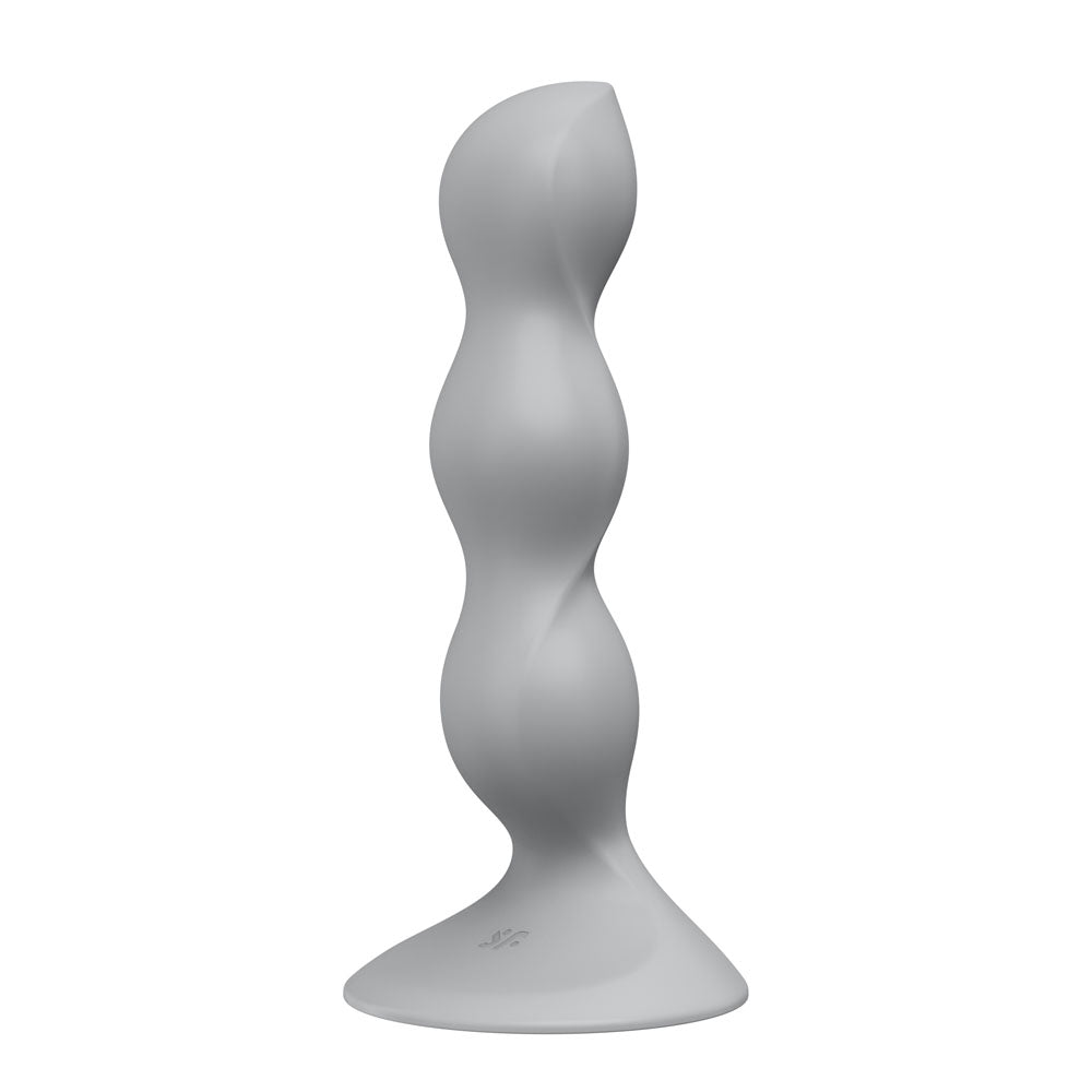 Satisfyer Triple Ball-R - Grey - Grey 18 cm Beaded and Weighted Dildo