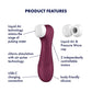 Satisfyer Pro 2 Generation 3 - Wine Red - Wine Red Touch-Free USB-C Rechargeable Clitoral Stimulator