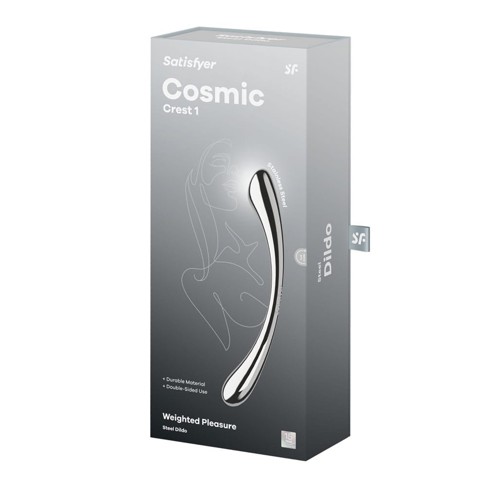 Satisfyer Cosmic Crest 1 - Chrome Steel 24 cm Dildo