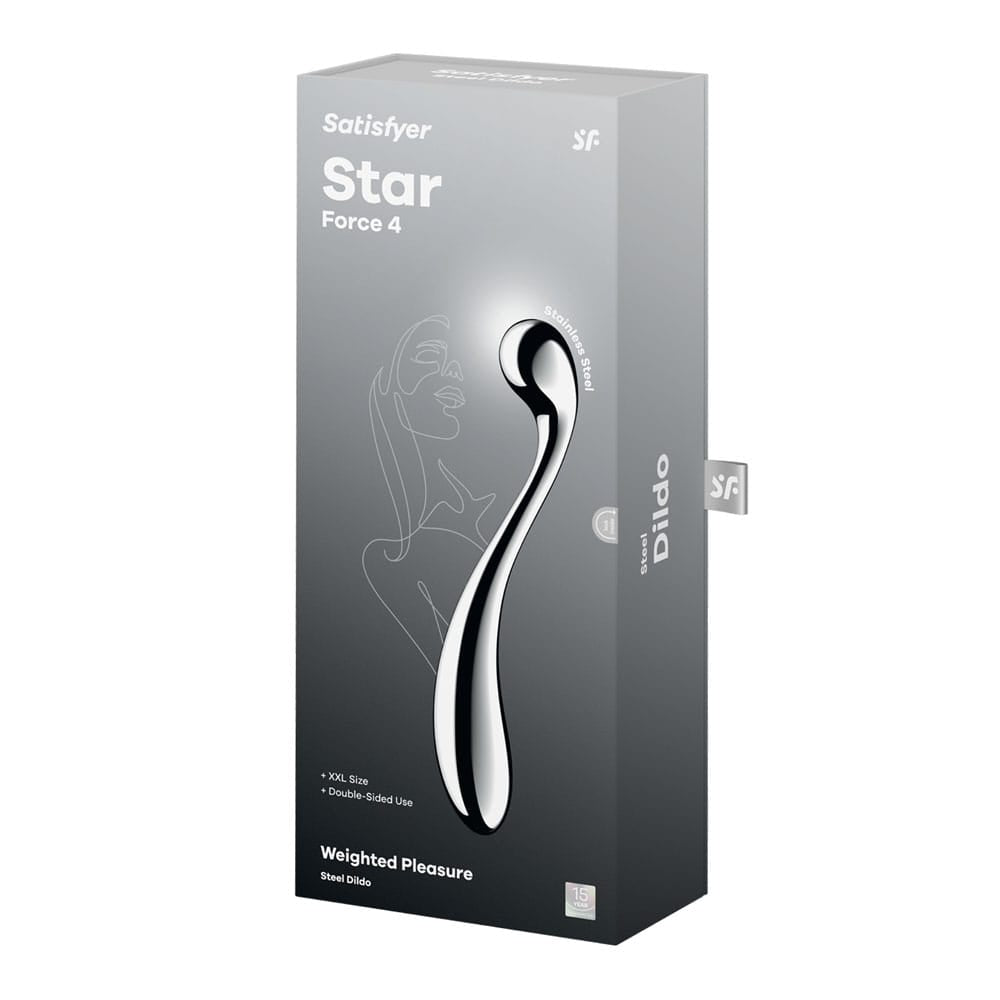 Satisfyer Star Force 4 - Chrome Steel 26 cm Dildo