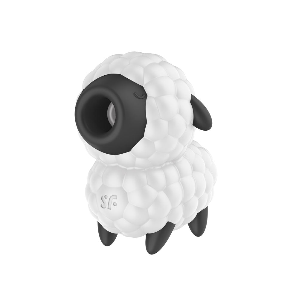 Satisfyer Dreamy Sheep - White/Black USB Rechargeable Vibrating Air Pulse Stimulator