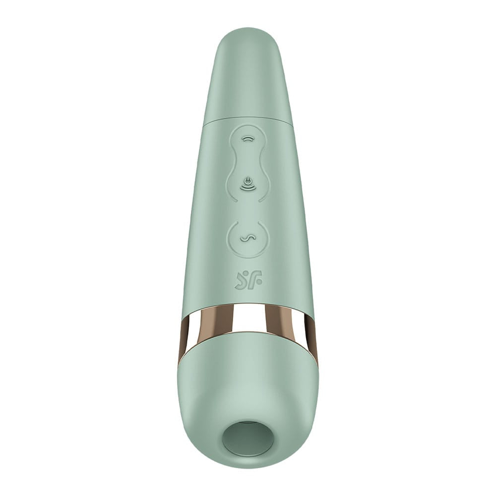 Satisfyer Pro 3+ Battery Series - Mint - Mint Green Air Pulse Clitoral Stimulator with Vibration