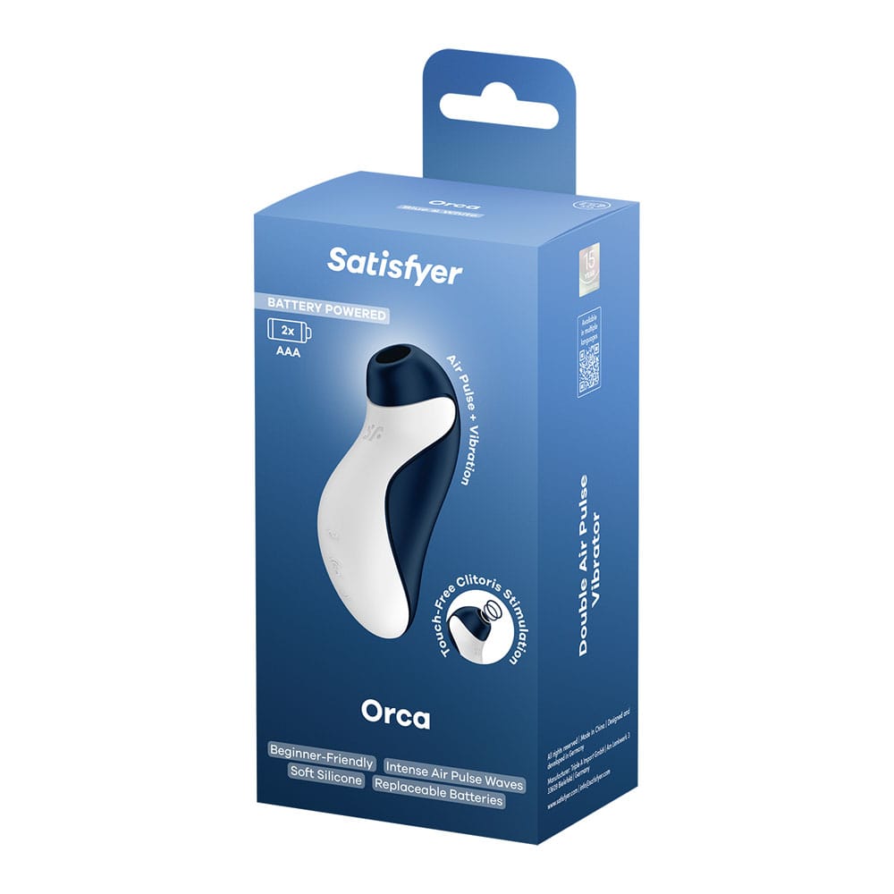 Satisfyer Orca - Battery Series - Navy Blue Air Pulse Clitoral Stimulator