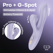 Satisfyer Pro + G-Spot - Battery Series - Lavender Vibrator with Air Pulse Clitoral Stimulator