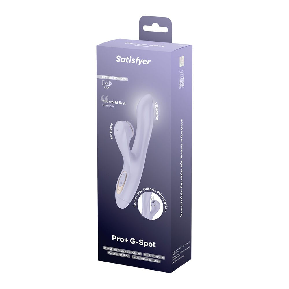 Satisfyer Pro + G-Spot - Battery Series - Lavender Vibrator with Air Pulse Clitoral Stimulator