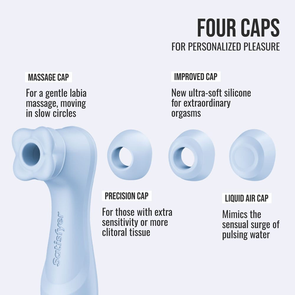 Satisfyer Pro 2 Generation 4 - Serene Blue - Blue Touch-Free USB-C Rechargeable Clitoral Stimulator with App Control