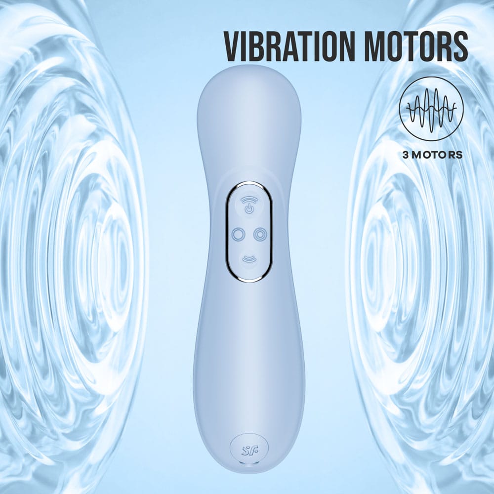 Satisfyer Pro 2 Generation 4 - Serene Blue - Blue Touch-Free USB-C Rechargeable Clitoral Stimulator with App Control