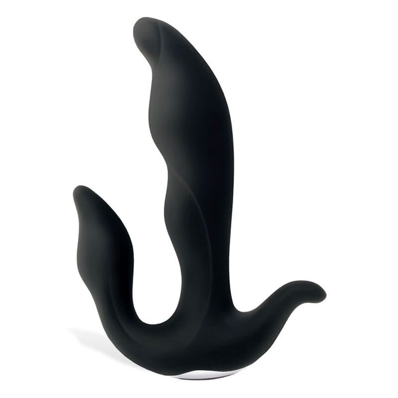 Adam & Eve 3-Point Prostate Massager - Black USB Rechargable Vibrating Prostate Massager