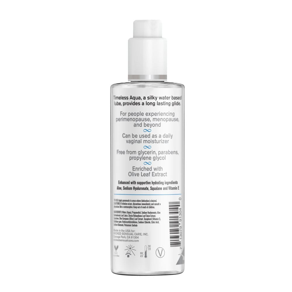 Wicked Simply Timeless Aqua - Water Based Lubricant - 120 ml (4 oz) Bottle