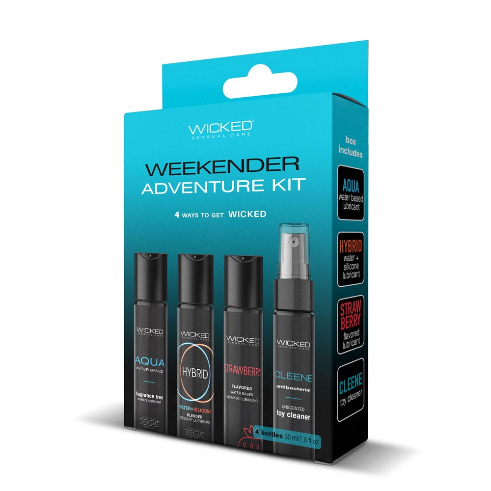 Wicked WEEKENDER ADVENTURE KIT - Mixed Lubricants & Cleaner 30 ml Bottles - 4 Pack