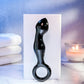 Adam & Eve ADAMS GLASS PROSTATE MASSAGER - Black Glass 16.6 cm Prostate Massager