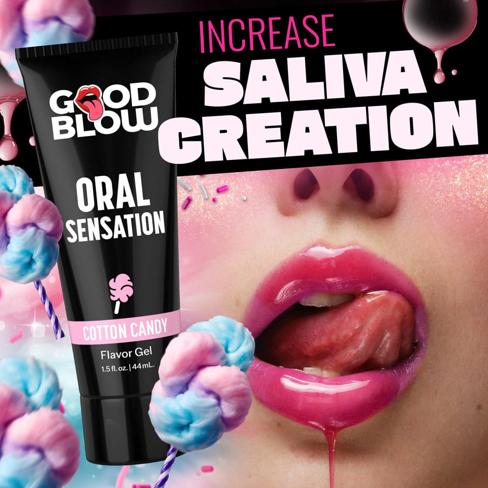 Good Blow Oral Sensation Gel - Cotton Candy - Cotton Candy Flavoured Oral Sex Gel - 44 ml Tube