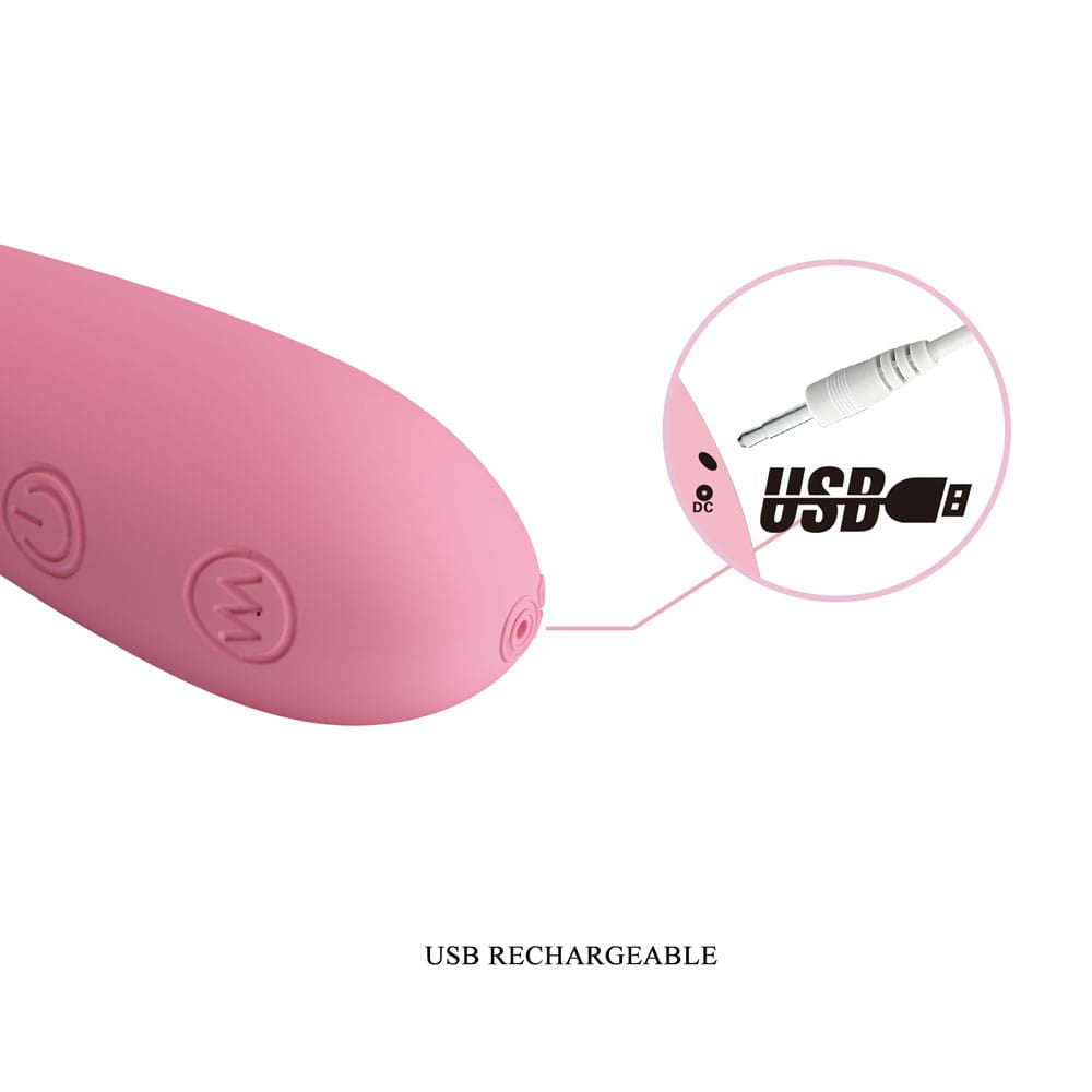 Party Up JOHN Flexible Vibe - Pink - Pink 16 cm USB Rechargeable Vibrator