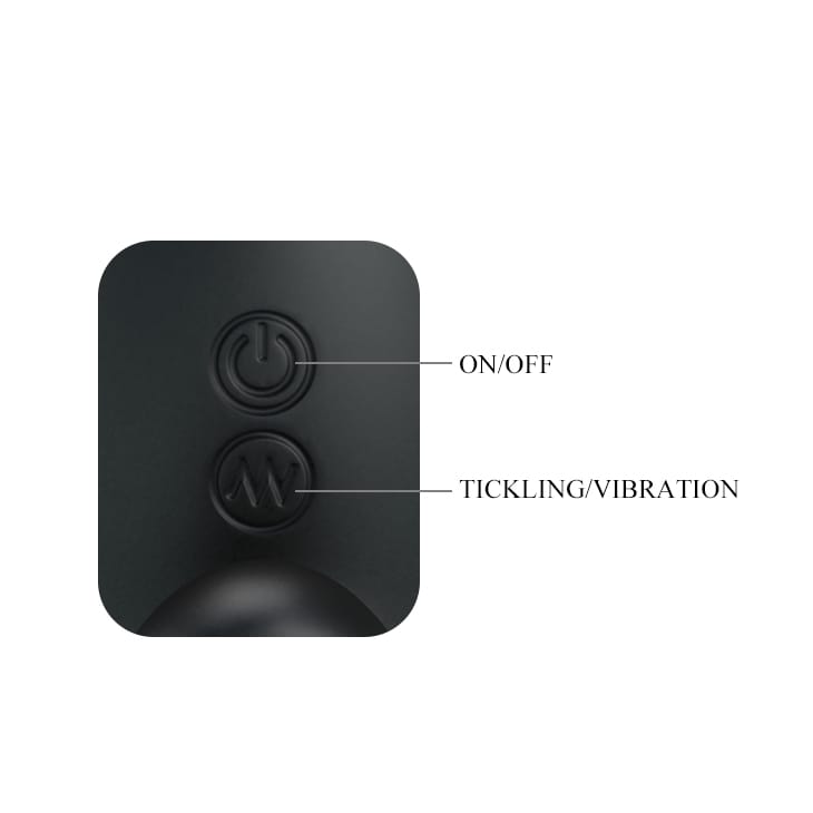 MR PLAY Prostate Massager - Black USB Rechargeable Prostate Massager with Flicking Tip
