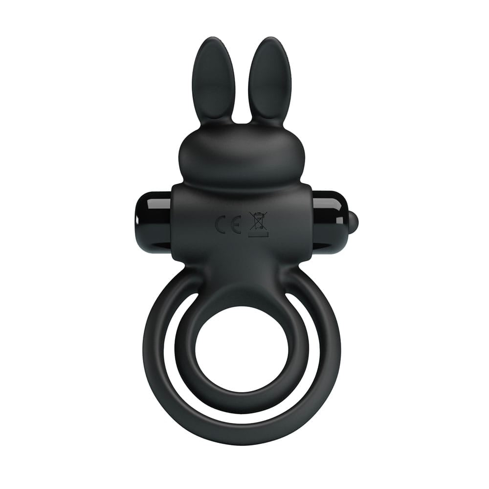 Party Up LAWRENCE Vibrating Cock Ring - Black Vibrating Cock & Balls Ring