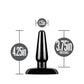 Anal Adventures Basic Anal Plug - Small - Black 10.8 cm Butt Plug