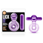 Play With Me - Lick It - Purple Vibrating Cock & Ball Rings