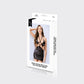BACI WL Criss Cross Wetlook Halter Mini Dress - Black - One Size